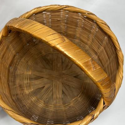 Rustic Woven Reed Handled Basket Lot