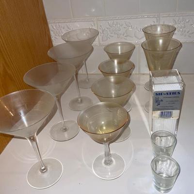 Vintage Wine Glasses.