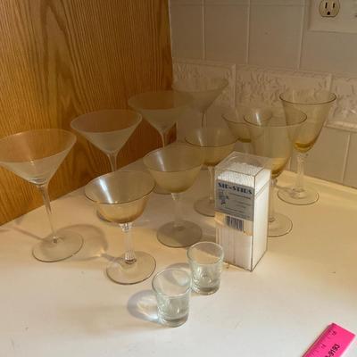 Vintage Wine Glasses.