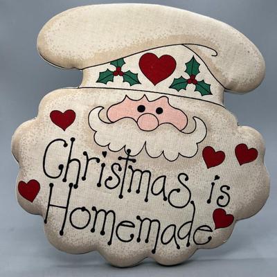 Retro Felt Cushion Christmas is Homemade Chef Baking Santa Claus Hanging Decor