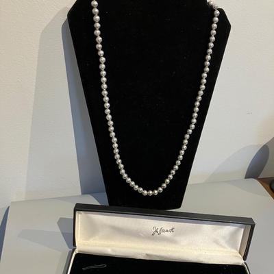 Sterling 27â€ Long Strand Mexico Vintage Silver Beaded Necklace