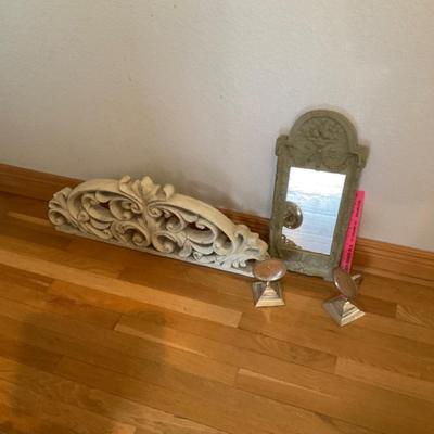 Heavy Mirror and Sconces