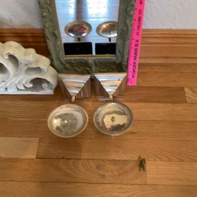 Heavy Mirror and Sconces