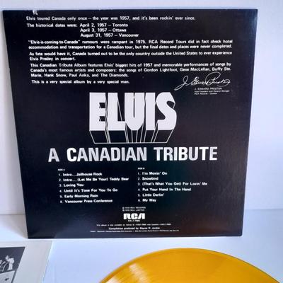 Vintage Elvis Presley A Canadian Tribute Special Gold Album LP Vinyl 12" Record