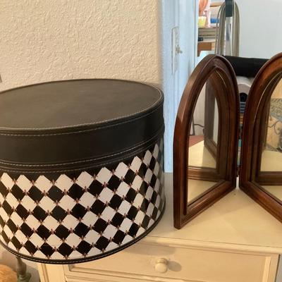 Decorative Box With Folding Mirror.