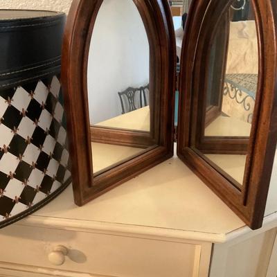 Decorative Box With Folding Mirror.