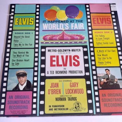 Two Elvis Presley Vinyl Albums 12" Record LP "He touched me" and "It happened at the World Fair"