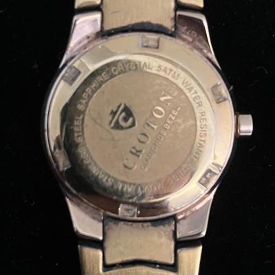 CROTON Gold Ladies Watch with Diamond Bezel and new battery