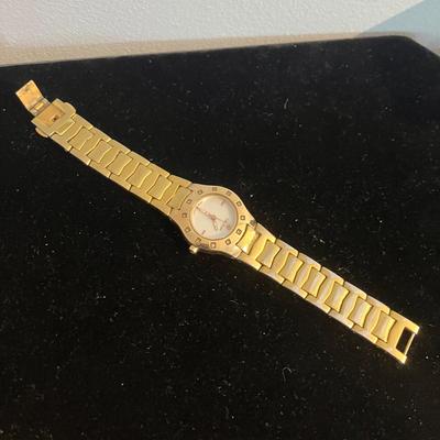 CROTON Gold Ladies Watch with Diamond Bezel and new battery