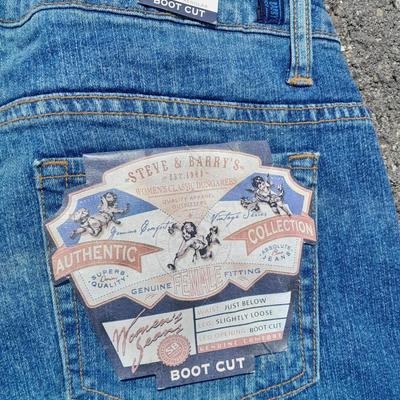 Brand new with tags Size 14 Steve & Barry's Boot Cut Dungaree's Jeans with three XL tops
