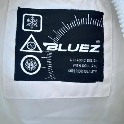 White down BLUEZ Women's coat 4XL with fur trimmed hood