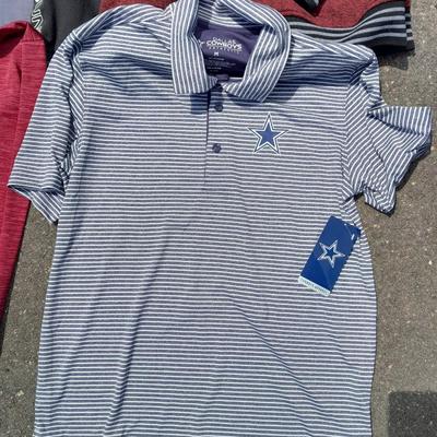 Men's Shirt tops Dallas Cowboys polo NWT, Addiads long sleeve and more