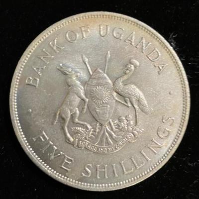 Uganda 1968 Coin 5 Shillings Silver Bank of Uganda