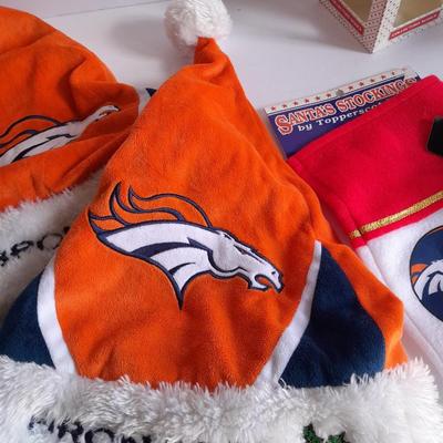 Bronco's Christmas hats, Sticking, ornament and new Ear Muffs