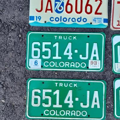 Colorado metal License Plates two 1976 Centennial plates
