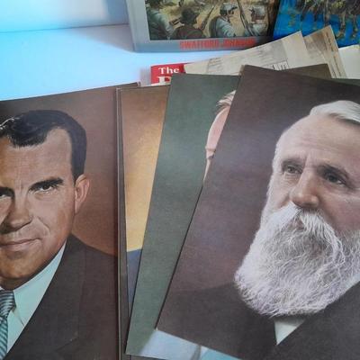 All about the United States Presidents, Books, framed picture, and Presidential Coins!