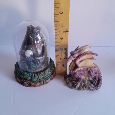 Dragons - Dragonfury hand painted Limited edition No. CP21219 and another Dragon Figure