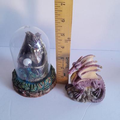 Dragons - Dragonfury hand painted Limited edition No. CP21219 and another Dragon Figure