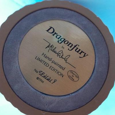 Dragons - Dragonfury hand painted Limited edition No. CP21219 and another Dragon Figure