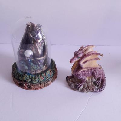 Dragons - Dragonfury hand painted Limited edition No. CP21219 and another Dragon Figure