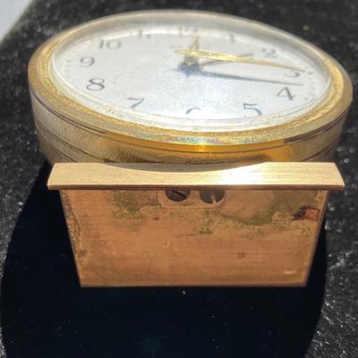 Mid century Seth Thomas Vintage Brass Alarm Clock Working