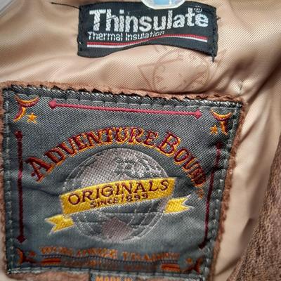 Leather Adventure Bomber Originals Jacket Size Small with Thinsulate liner