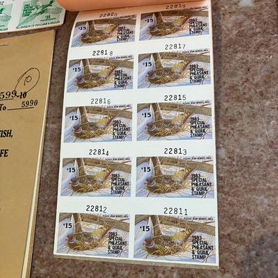 Stamp Collection with 160 uncancelled NJ Wildlife Stamps in 8 Complete Books