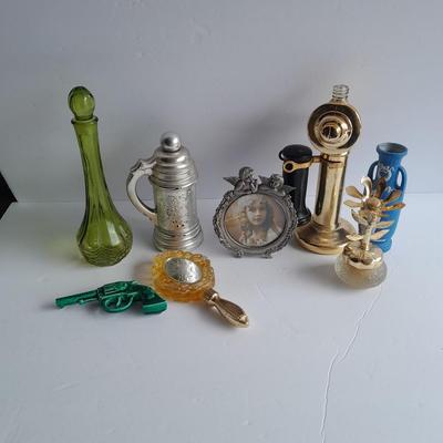Avon collectible bottles, Item's you would find on a vanity. Mirror, vase, flower and more
