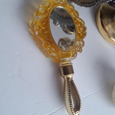 Avon collectible bottles, Item's you would find on a vanity. Mirror, vase, flower and more