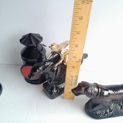 Western Avon collectible bottles Fish, Cowboy, Lantern, Hunting dog and duck
