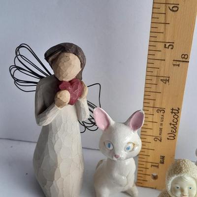 Willow tree angel, Snow Babies figures, Arden Polar bear and other small collectible decorative figures