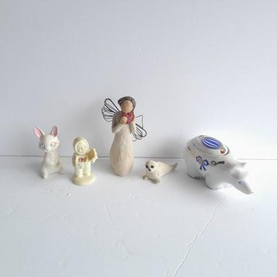 Willow tree angel, Snow Babies figures, Arden Polar bear and other small collectible decorative figures