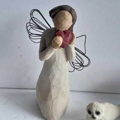 Willow tree angel, Snow Babies figures, Arden Polar bear and other small collectible decorative figures