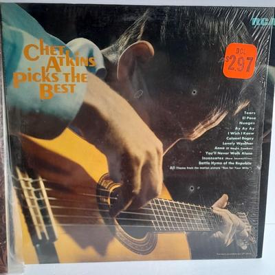 Collection of 12" LP Vinyl Record Albums Frizell & West, Starlite Ramblers, Chet Adkins, and The Blackwood