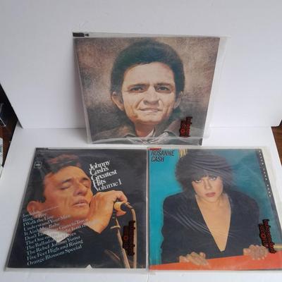 Johnny Cash & Rosanne Cash 12" LP Vinyl Record Albums in Great condition!