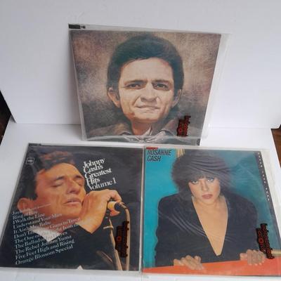 Johnny Cash & Rosanne Cash 12" LP Vinyl Record Albums in Great condition!