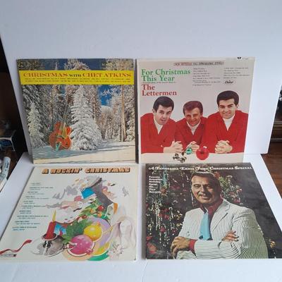 Christmas with Chet Adkins, The Letterman, Rockin' Christmas and Earnie Ford 12" LP Vinyl Record Christmas Albums