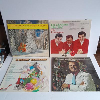 Christmas with Chet Adkins, The Letterman, Rockin' Christmas and Earnie Ford 12" LP Vinyl Record Christmas Albums
