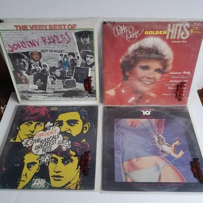 Johnny Rivers, Patti Page, The Rascals, and Henry Mancini 12" LP Vinyl Record Albums