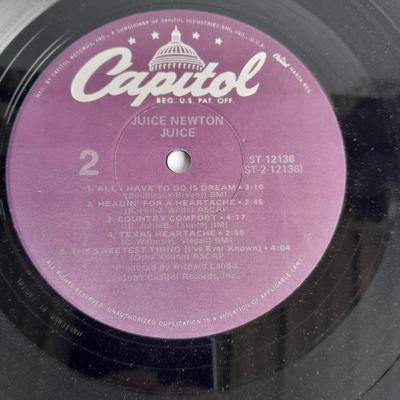 Two Juice Newton 12" LP Vinyl Record Albums In great condition!