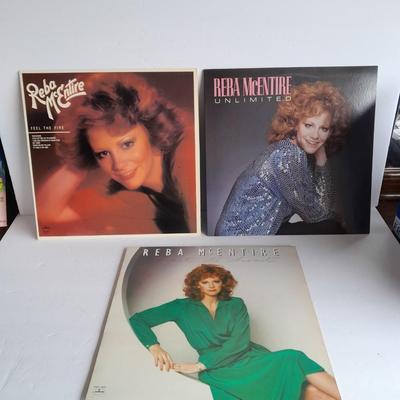 Three Reba McIntire 12" LP Vinyl Record Albums In great condition!