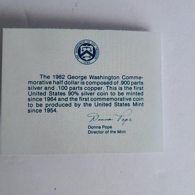 1981 & 1982 George Washington Commemorative Proof Silver Half Dollar sets