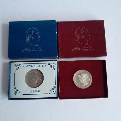 1981 & 1982 George Washington Commemorative Proof Silver Half Dollar sets