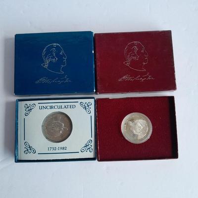 1981 & 1982 George Washington Commemorative Proof Silver Half Dollar sets