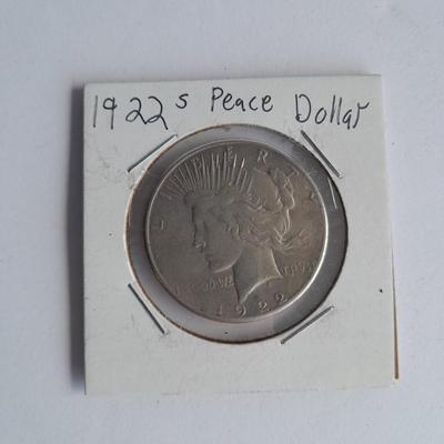 1922 S Peace Dollar