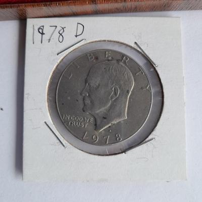 Eisenhower United States Proof Dollar and 1978 D Eisenhower Dollar Coin