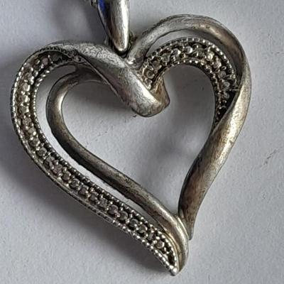 . 925 Sterling silver Heart pendant with Locket and chain