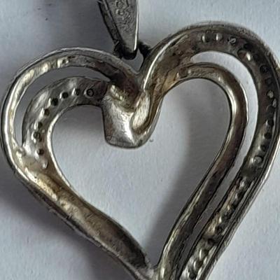. 925 Sterling silver Heart pendant with Locket and chain