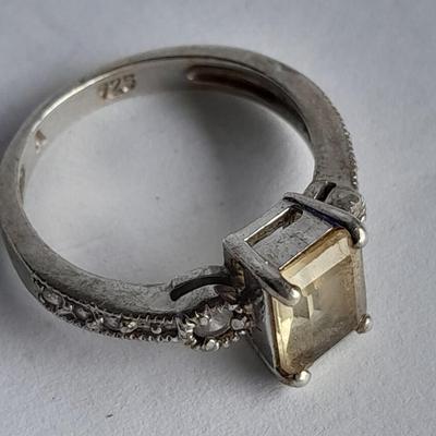 .925 Sterling silver rings double snakes and gemstone