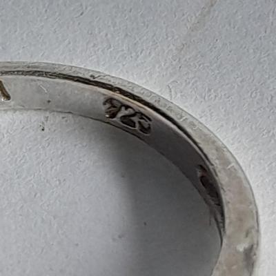 .925 Sterling silver rings double snakes and gemstone